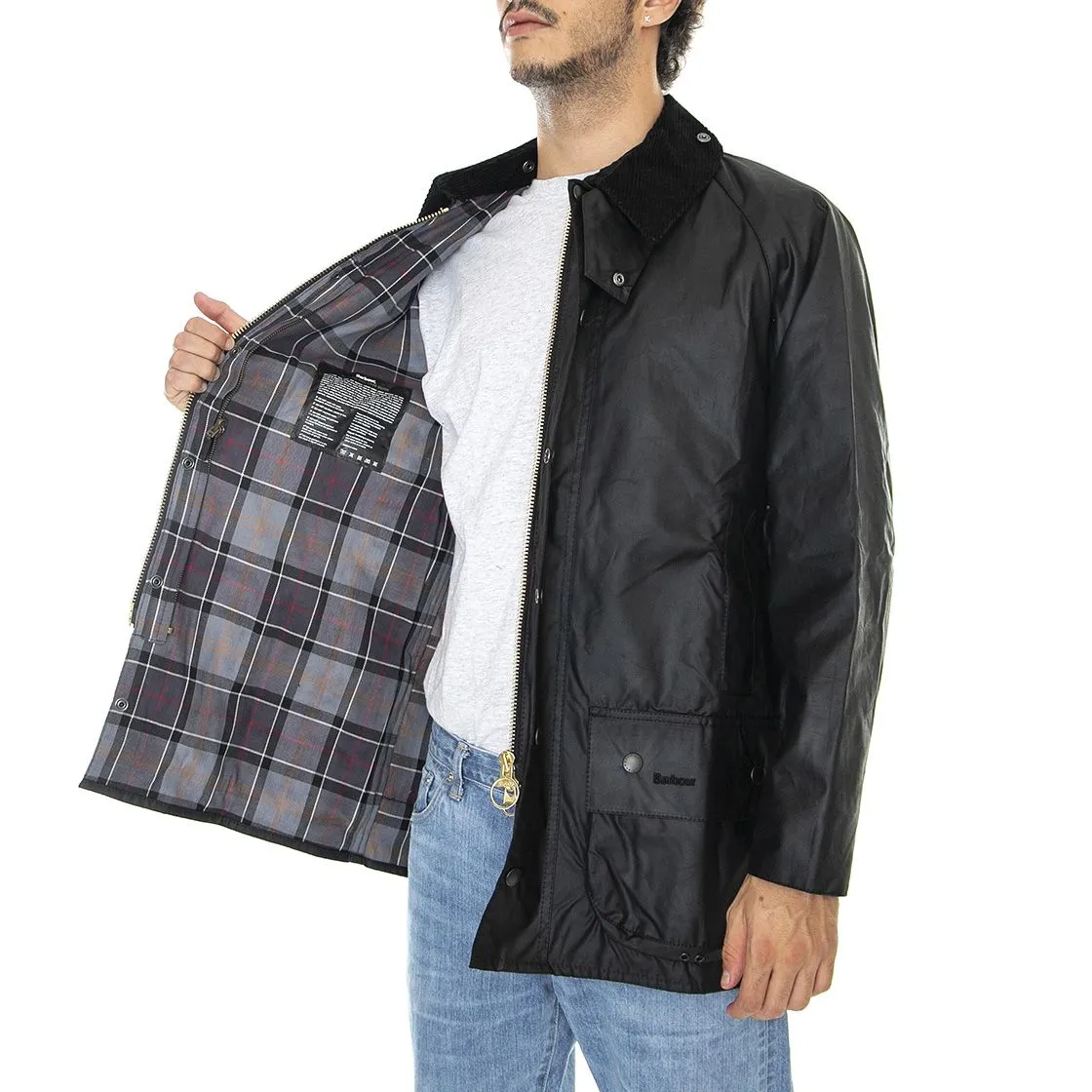 Barbour Beaufort Wax Jacket Black - Giacca Invernale Uomo Nera    