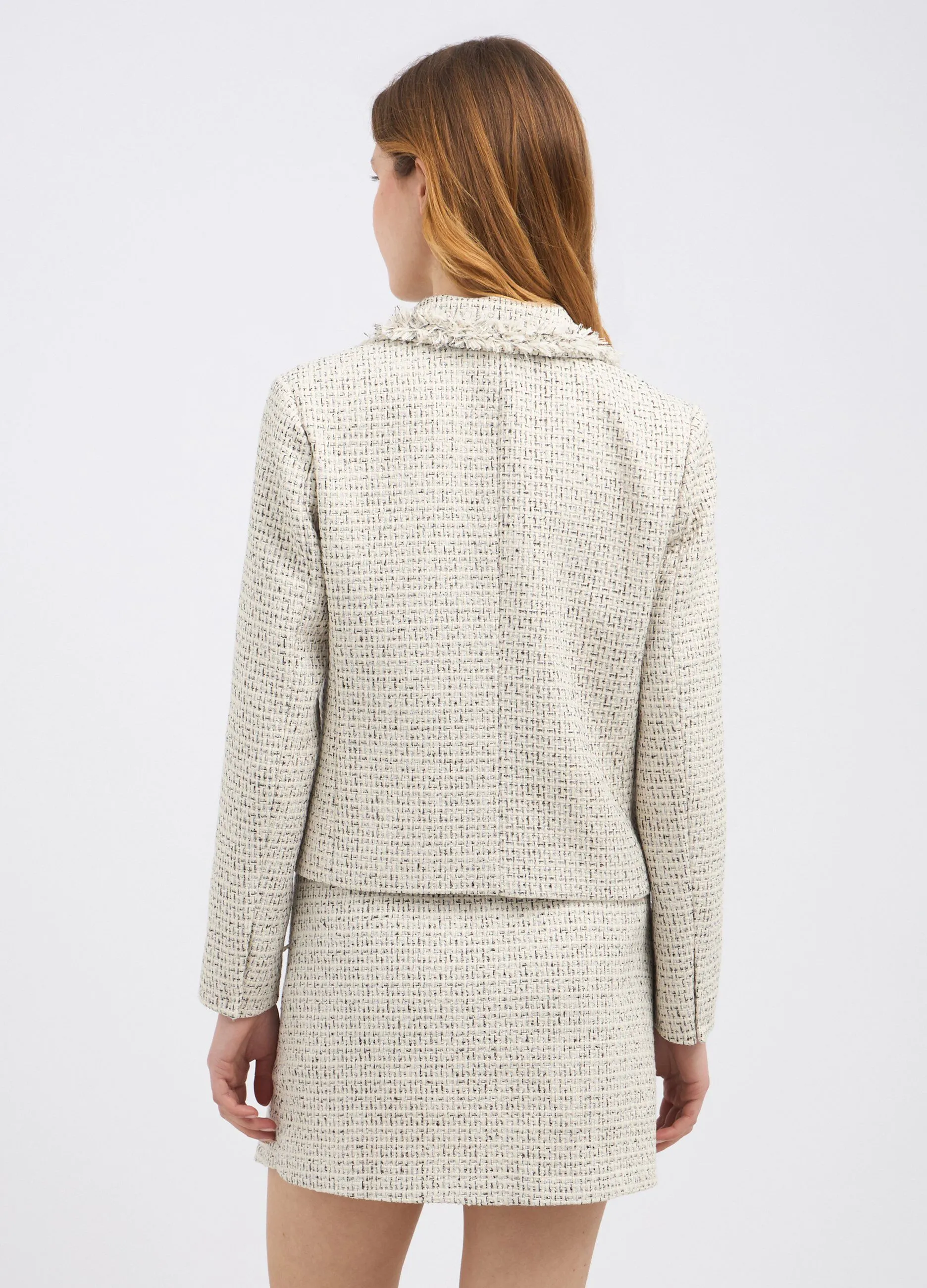 Blazer doppiopetto sfrangiato