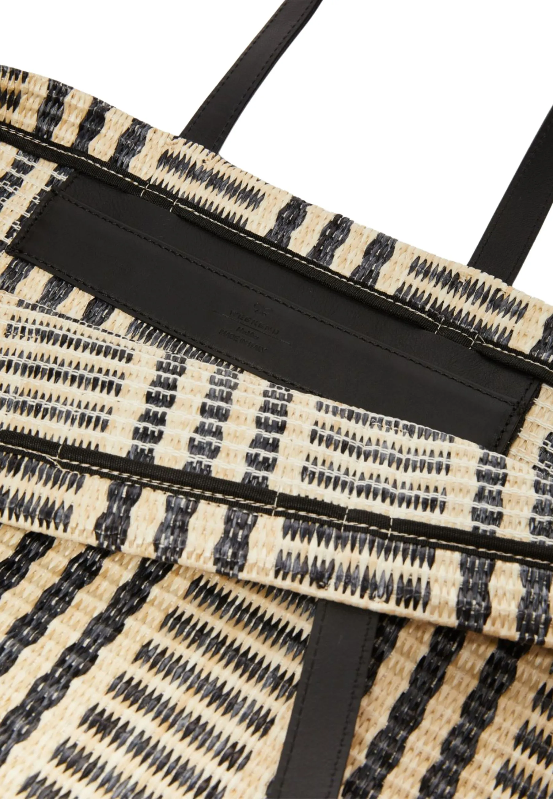 Borsa Shopping effetto rafia jacquard