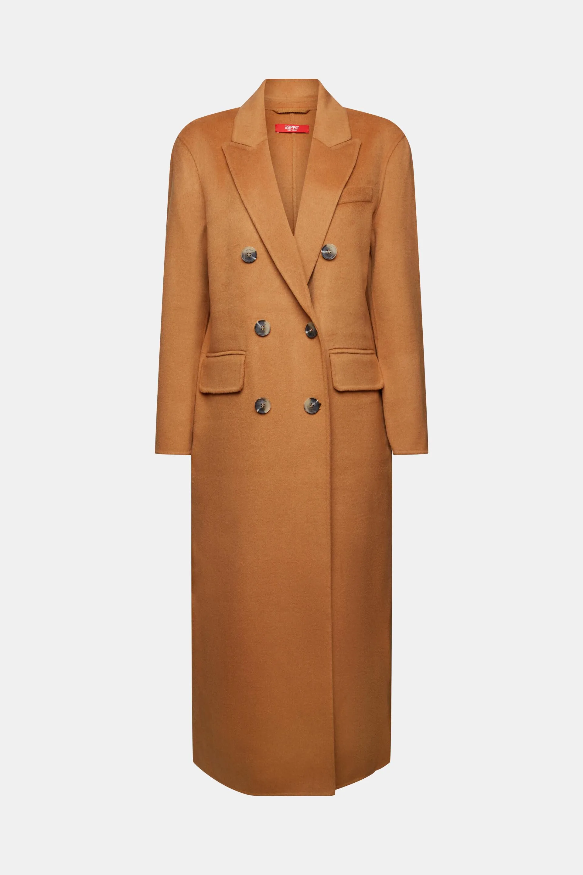 Cappotto a doppiopetto in lana e cashmere