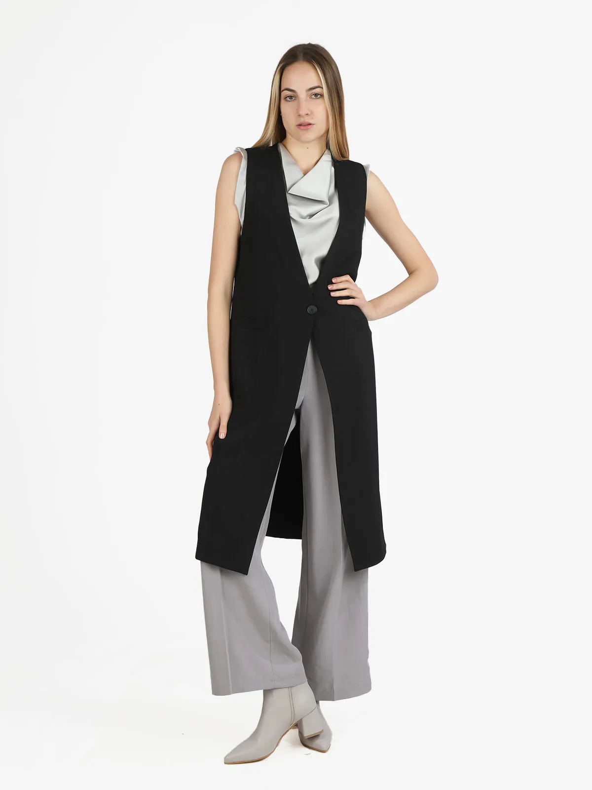 Floria Gilet long oversize femme