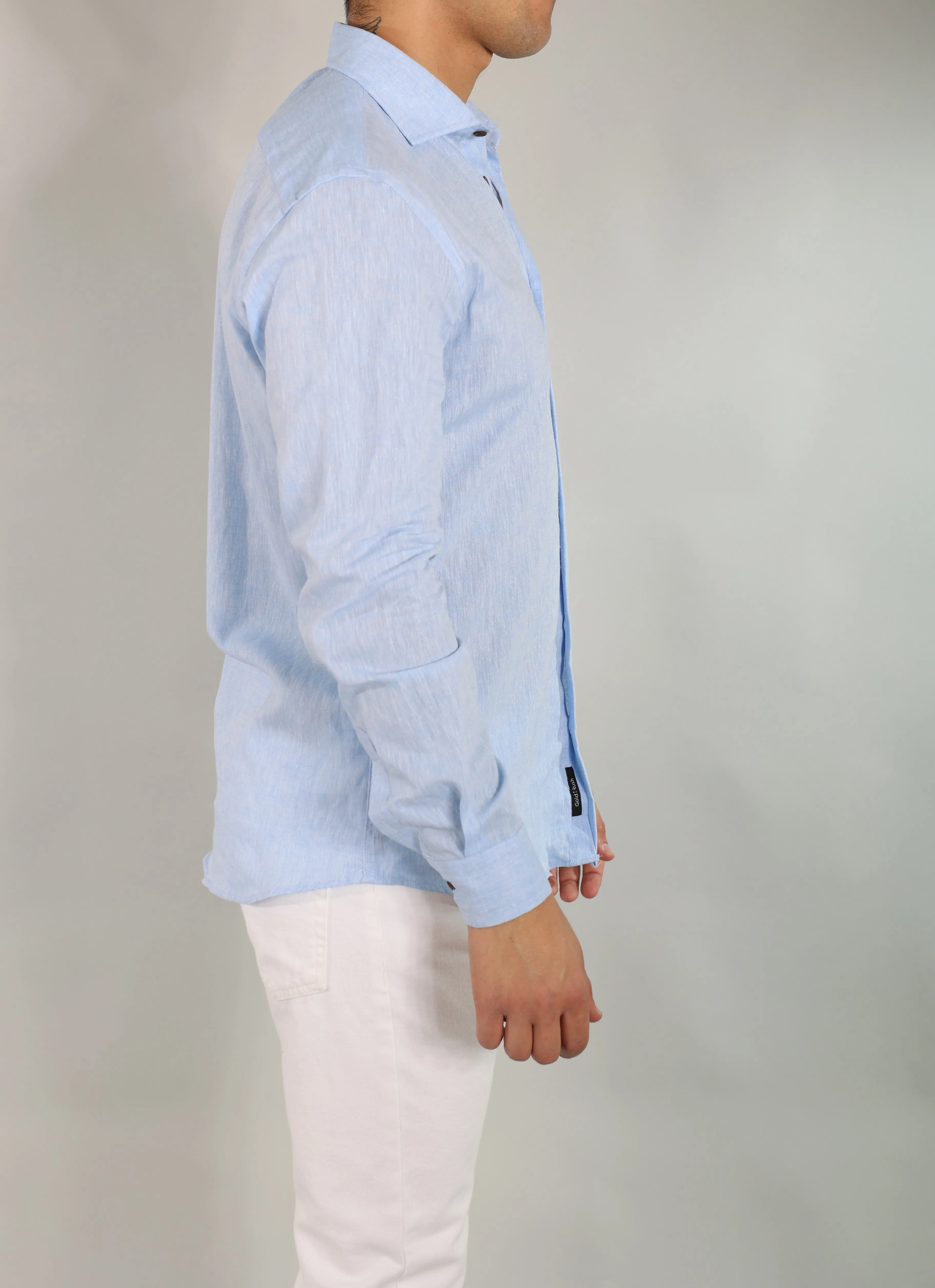 Gold Rush uomo camicia LINOFRANCIASC/42 cielo
