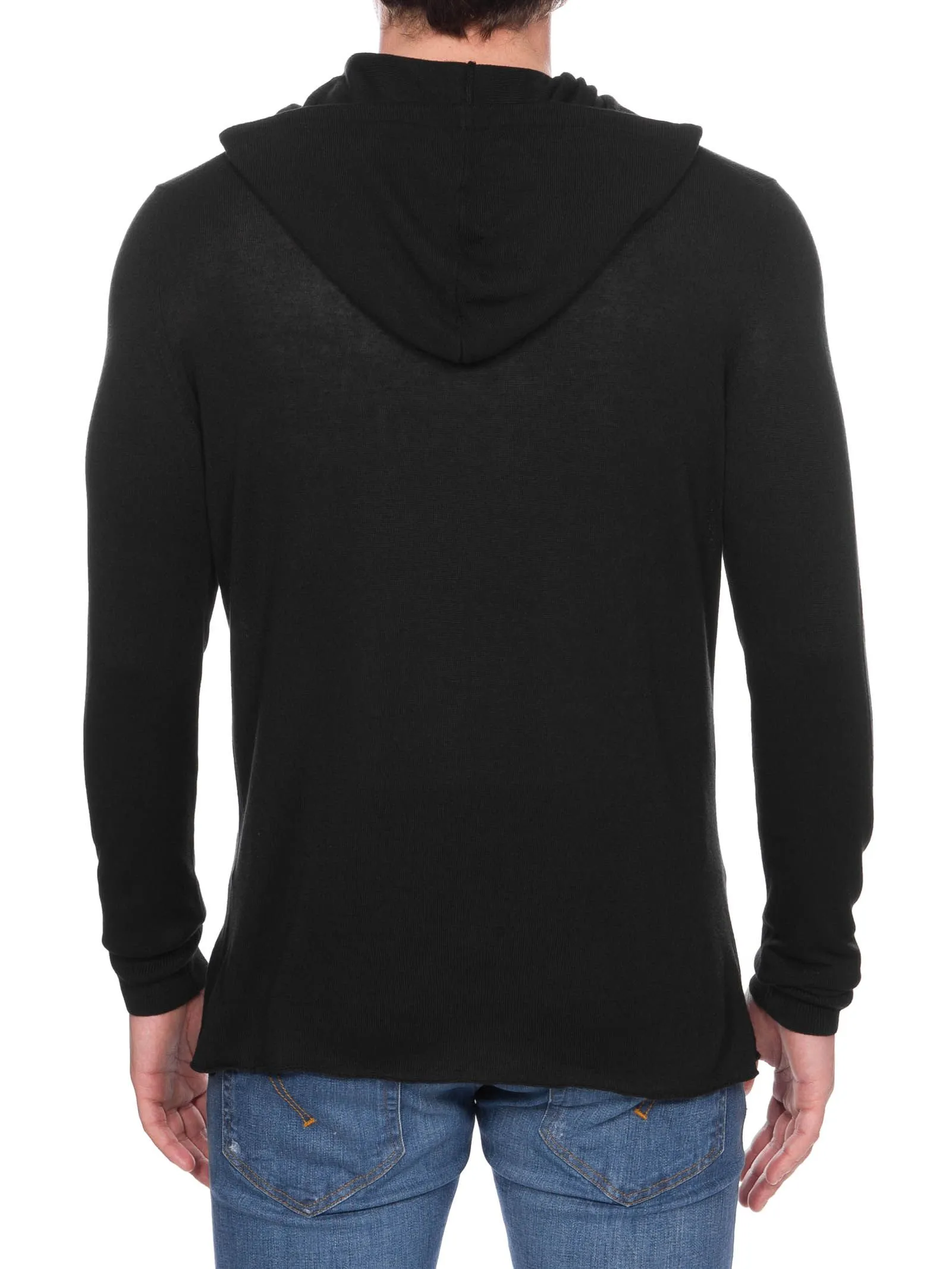 MAGLIA NERA IN MISTO CASHMERE