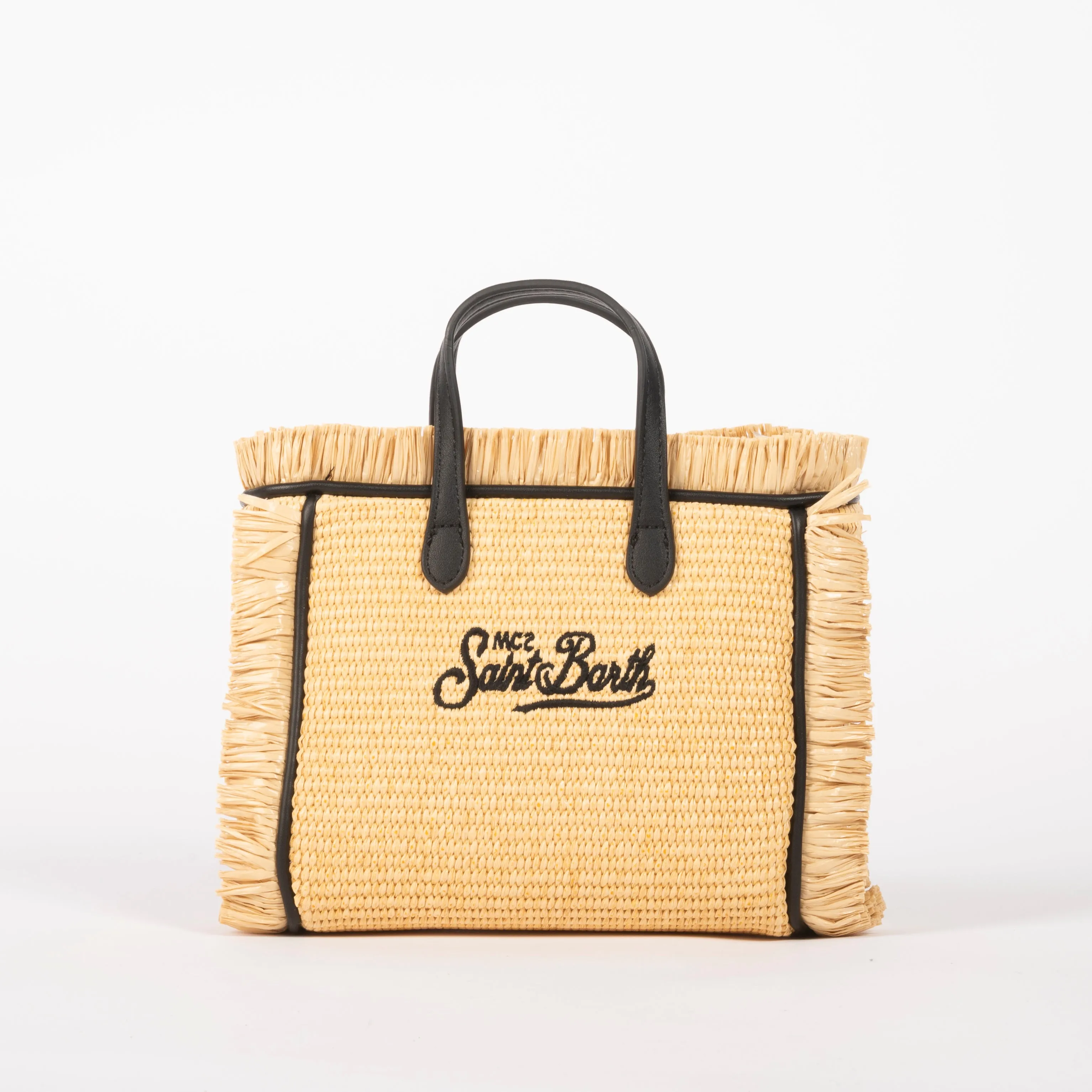 Mc2 Saint Barth borsa vanity mini raffia beige