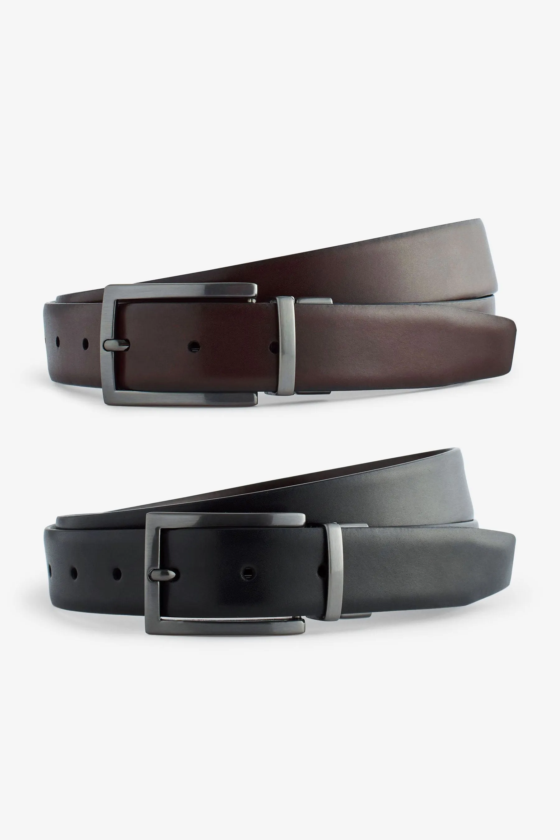 Nero/marrone  - Cintura double-face in pelle