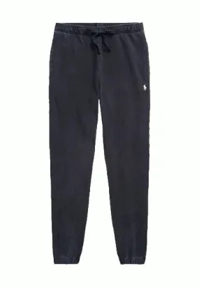 PANTALONE IN FELPA NERO DI COTONE