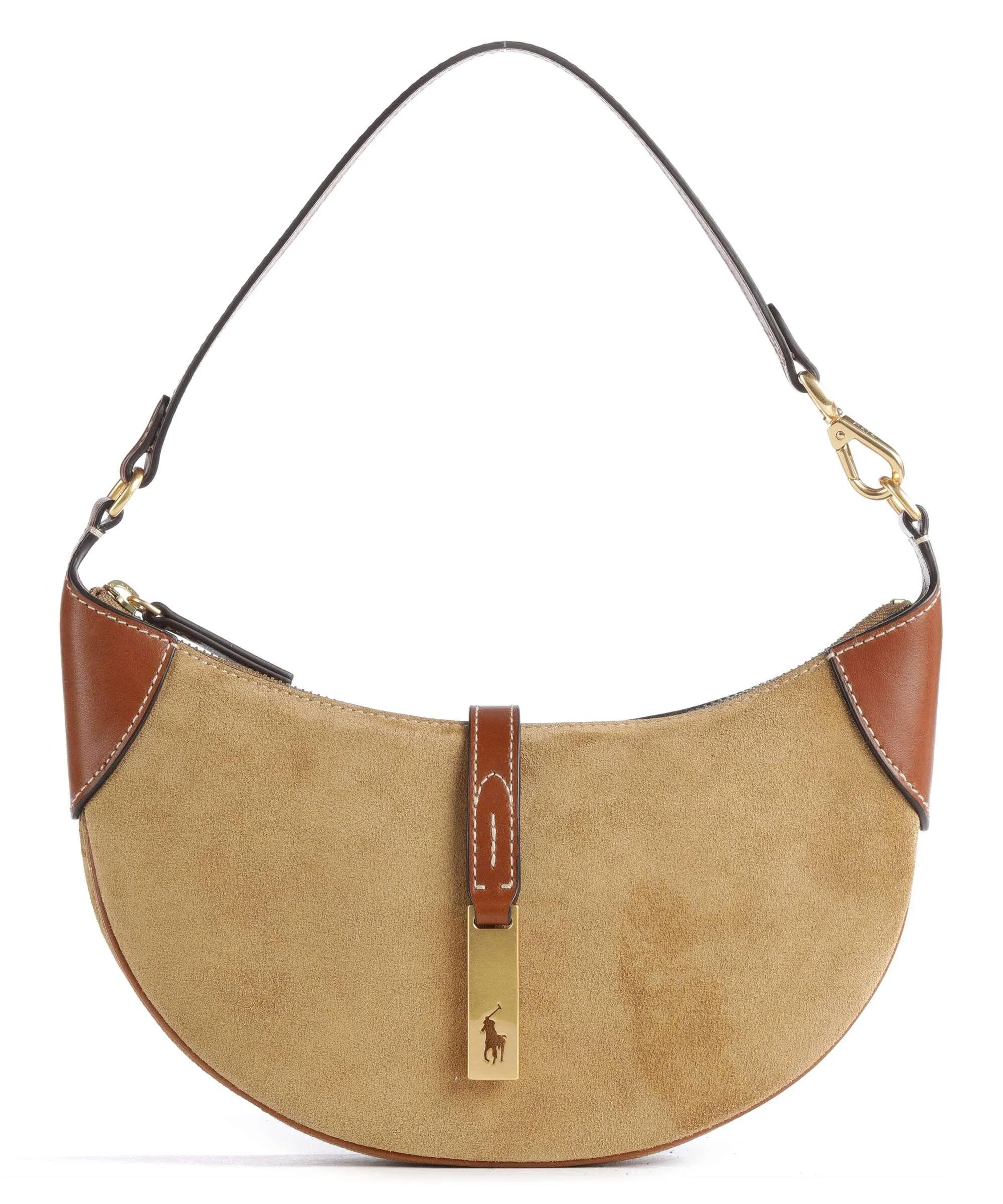  Polo Ralph Lauren ID Collection Borsa a spalla pelle bovina ruvida marrone  
