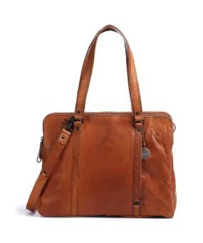  Spikes & Sparrow Bronco Borsa shopper 15″ pelle di bufalo cognac  