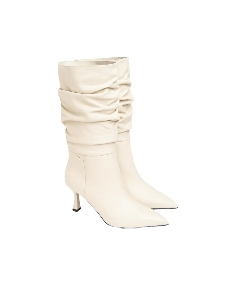 Stivali In Pelle Latte